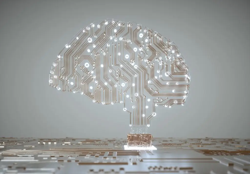 Graphic illustration of AI Technology for business