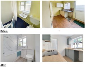 Bathroom and kitchen renovation transformation