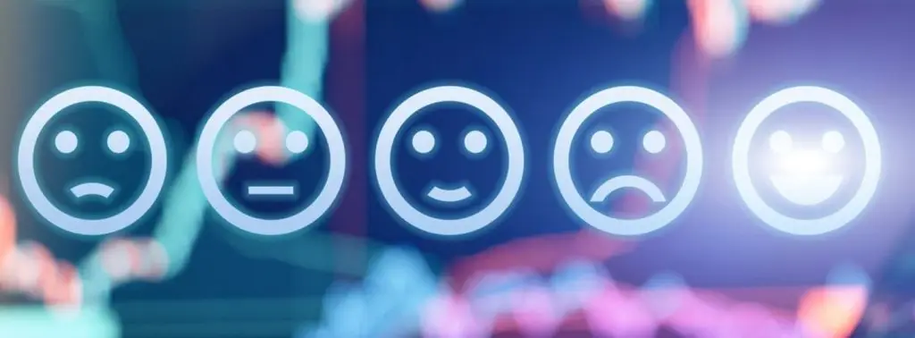 Emotional faces representing varying moods